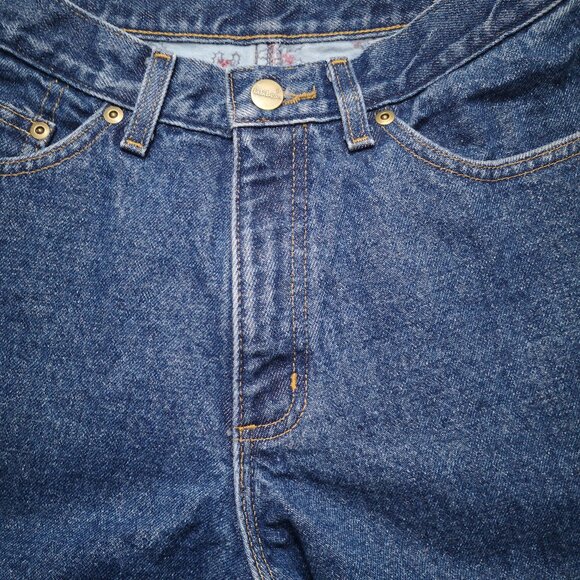 L.L. Bean Ladies Size 6P Flannel Lined Double L Relaxed Fit Medium Wash Jeans - Picture 7 of 14